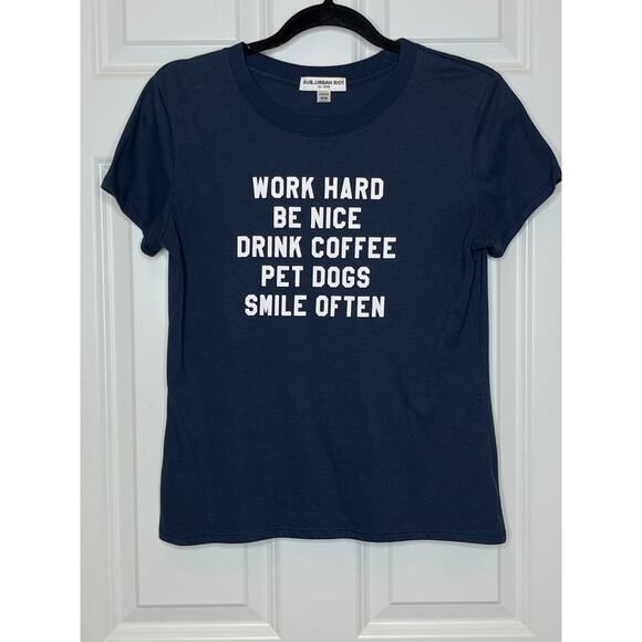 Sub Urban Riot Blue Graphic Short Sleeve Tee Size XS Positivity - Picture 2 of 7